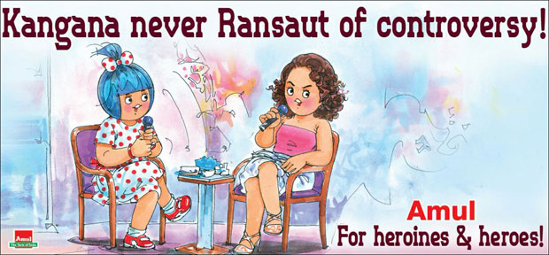 Amul has an interesting take on Kangana Ranaut controversies