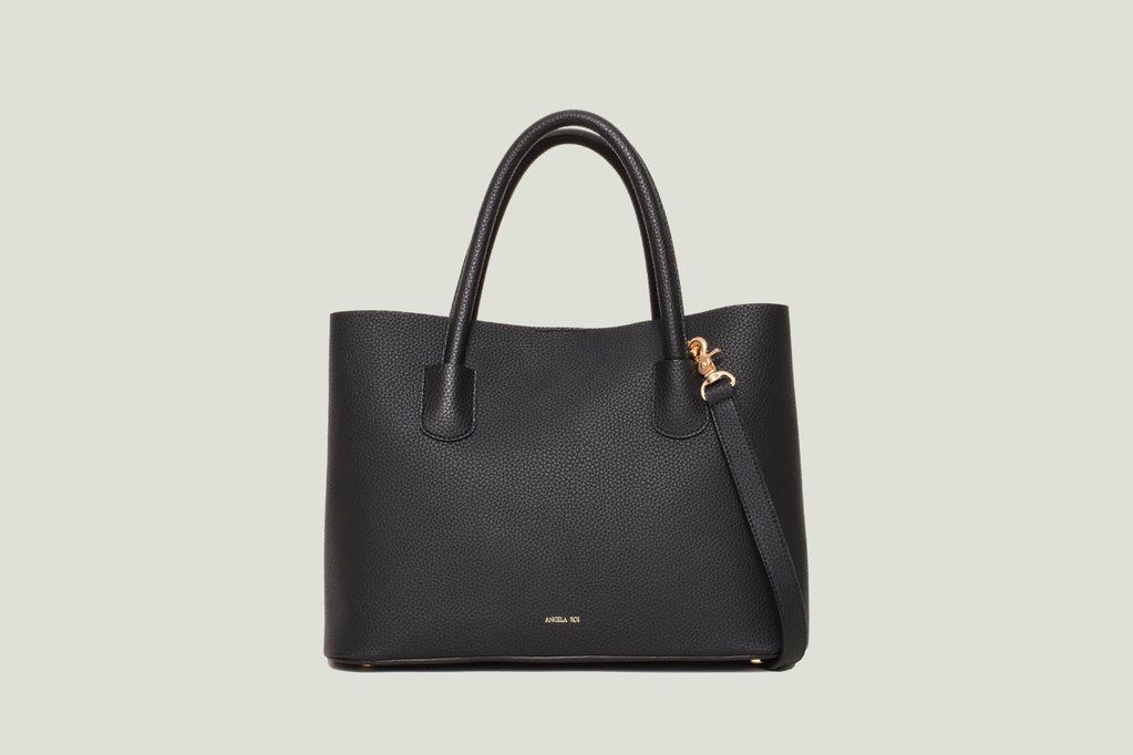 the vegan leather tote that’s selling like crazy