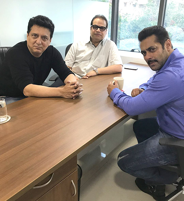 Check out Salman Khan meets producers Sajid Nadiadwala and Ramesh Taurani