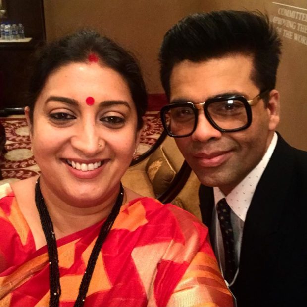 Karan Johar and Smriti Irani (1)