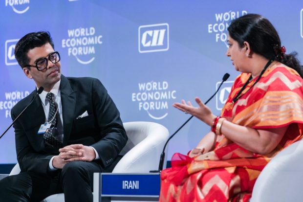 Karan Johar and Smriti Irani (2)