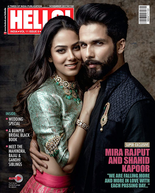 Check out Shahid Kapoor and Mira Rajput make a perfect pair on Hello cover