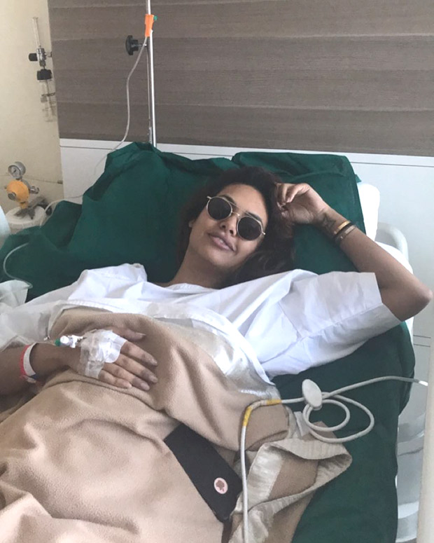 Esha Gupta poses in style even during her hospitalization