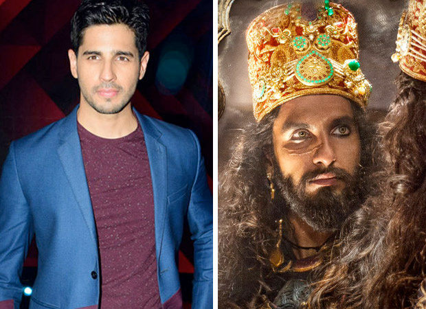 Padmavati row Sidharth Malhotra stands in support of Sanjay Leela Bhansali