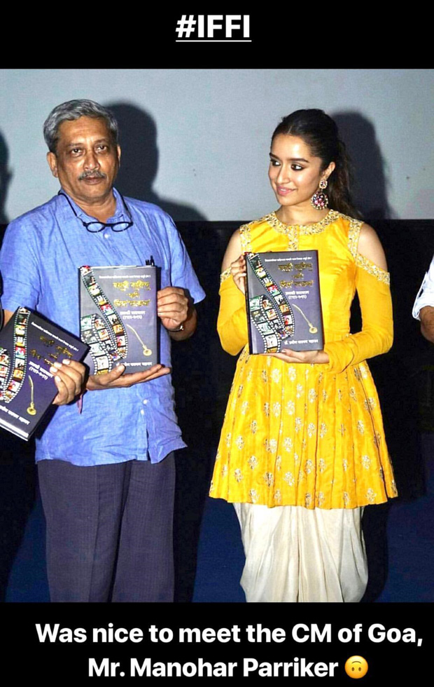 Shraddha Kapoor gets felicitated at IFFI 2017-2