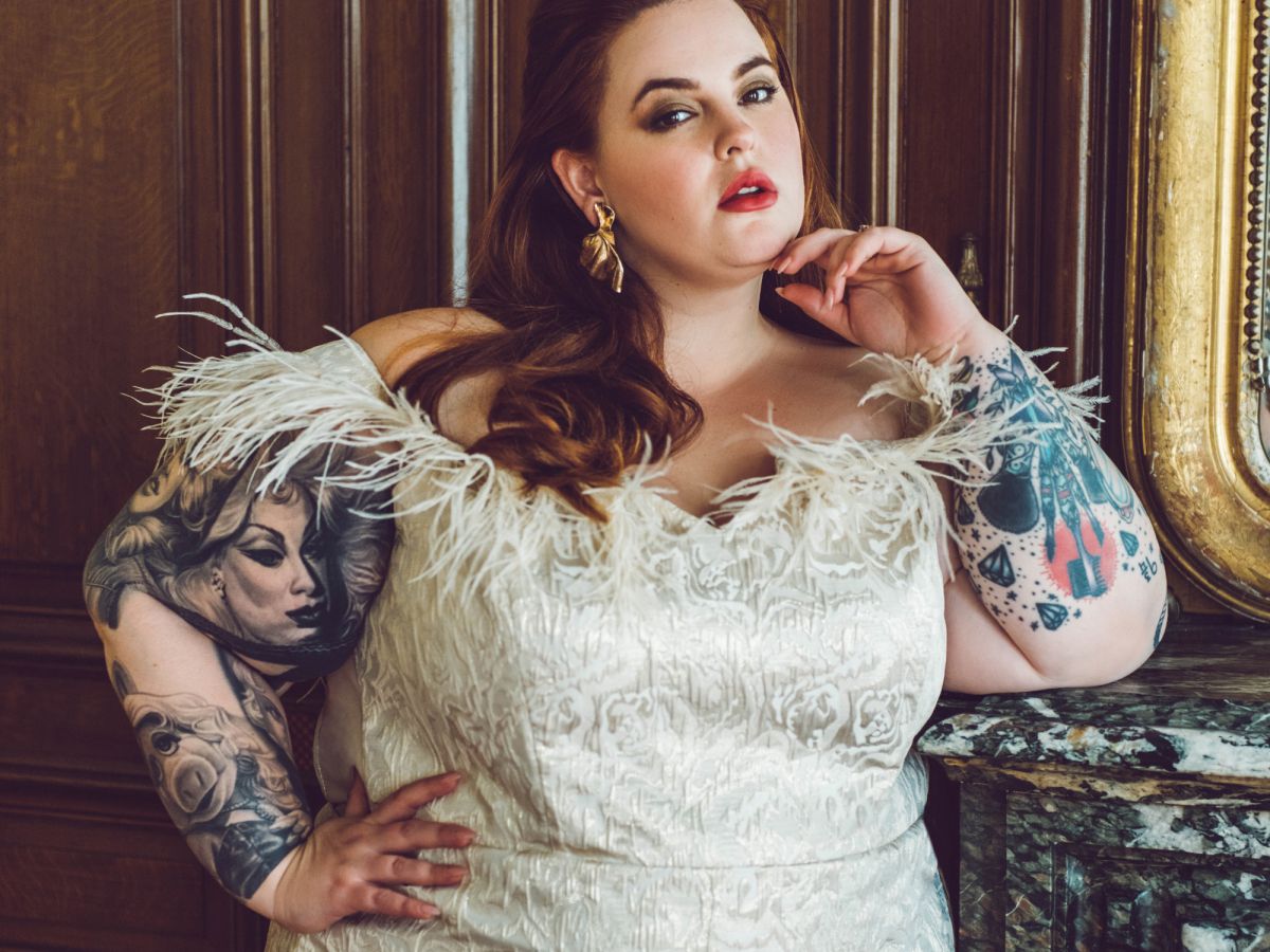 tess holliday brings eloquii’s holiday collection to life