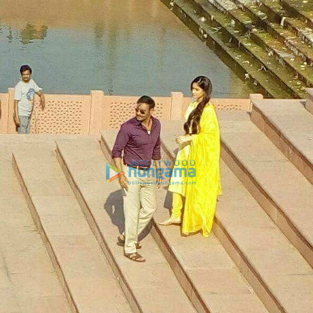 ON THE SET Ajay Devgn and Ileana D'cruz shoot a song for Raid
