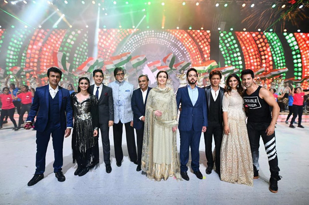 RIL 40 Shah Rukh Khan arrives on an ATV; Amitabh Bachchan plays KBC with Ambani kids at the grand celebration