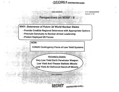 low-yield nuclear weapons the pentagon’s choice for the future?