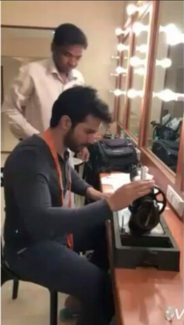 Varun Dhawan works on sewing machine during his workshops for Sui Dhaaga- Made in India
