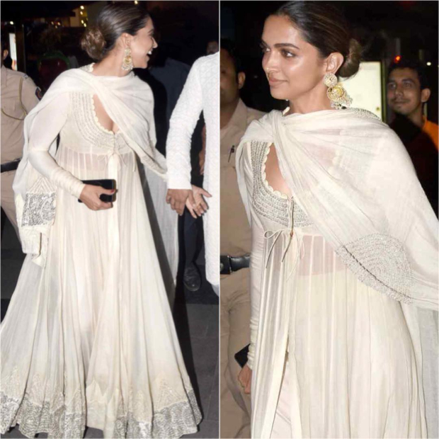 Deepika Padukone in Anamika Khanna at Padmaavat screeningA