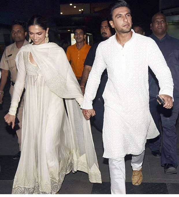 love is in the air as deepika padukone and ranveer singh walk hand in hand and twin in white for the padmaavat screening!