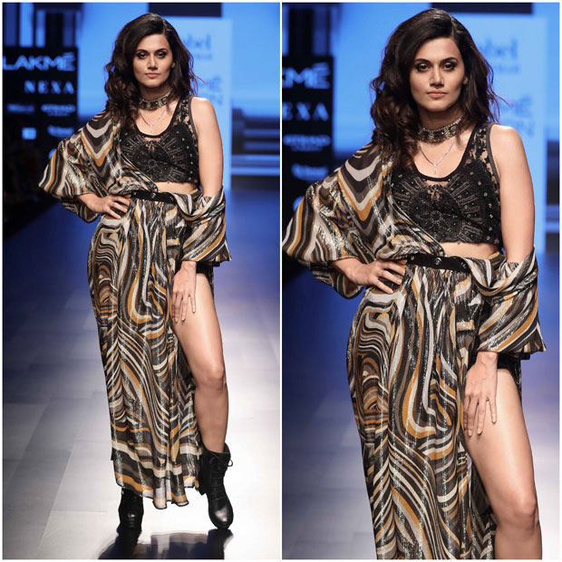 lakme fashion week summer/resort 2018: taapsee pannu oozes oodles of glamour as the showstopper for ritu kumar!