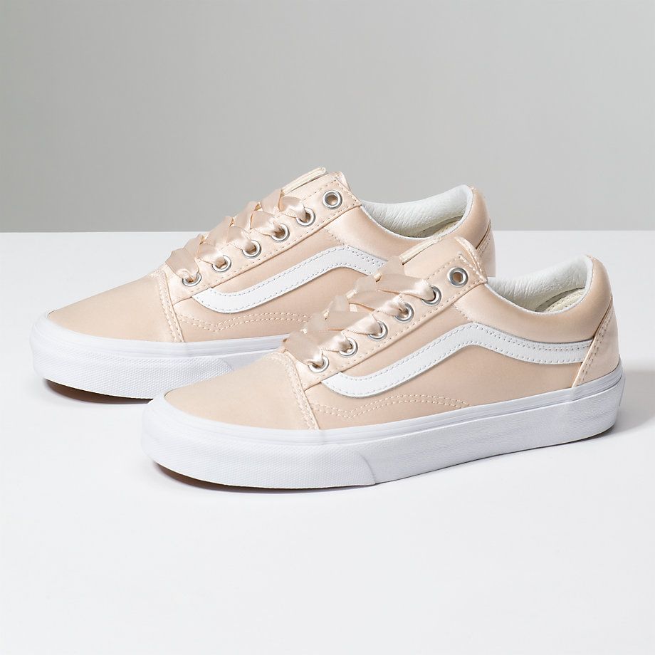 you’re going to want vans’ new shiny rose gold sneakers