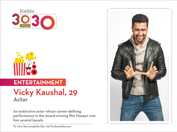 bhumi pednekar, vicky kaushal and mithila palkar make it to forbes 30 under 30 list