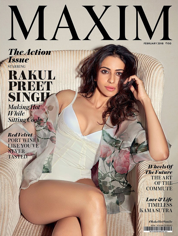 aiyaary actress rakul preet singh sizzles in a white swimsuit on maxim