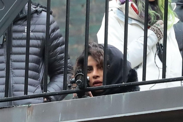 priyanka chopra is heavily armed on the sets of quantico in nyc