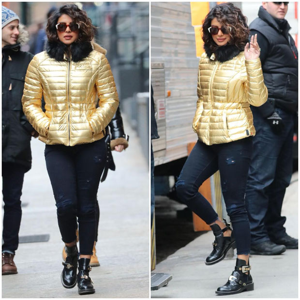 priyanka chopra is heavily armed on the sets of quantico in nyc