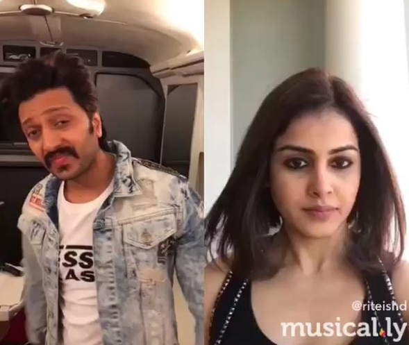 Riteish Deshmukh - Genelia D’Souza pull off Shah Rukh Khan - Kajol, leave us in splits (watch video)