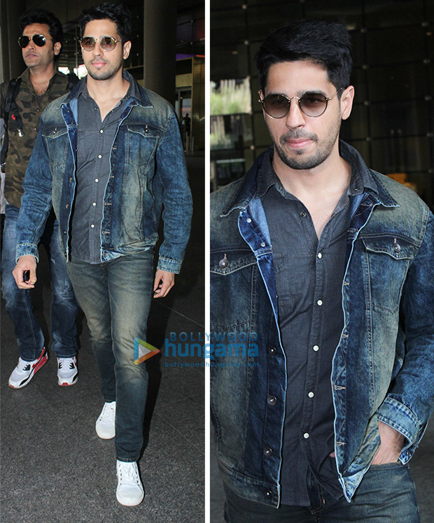 Weekly airport style: Anushka Sharma, Varun Dhawan, Shahid Kapoor, Sidharth Malhotra and and Kangana Rananut and Parineeti Chopra ace the monochrome game Sidharth Malhotra airport style