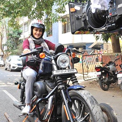 madhuri dixit sports never-seen-before biker avatar for bucket list