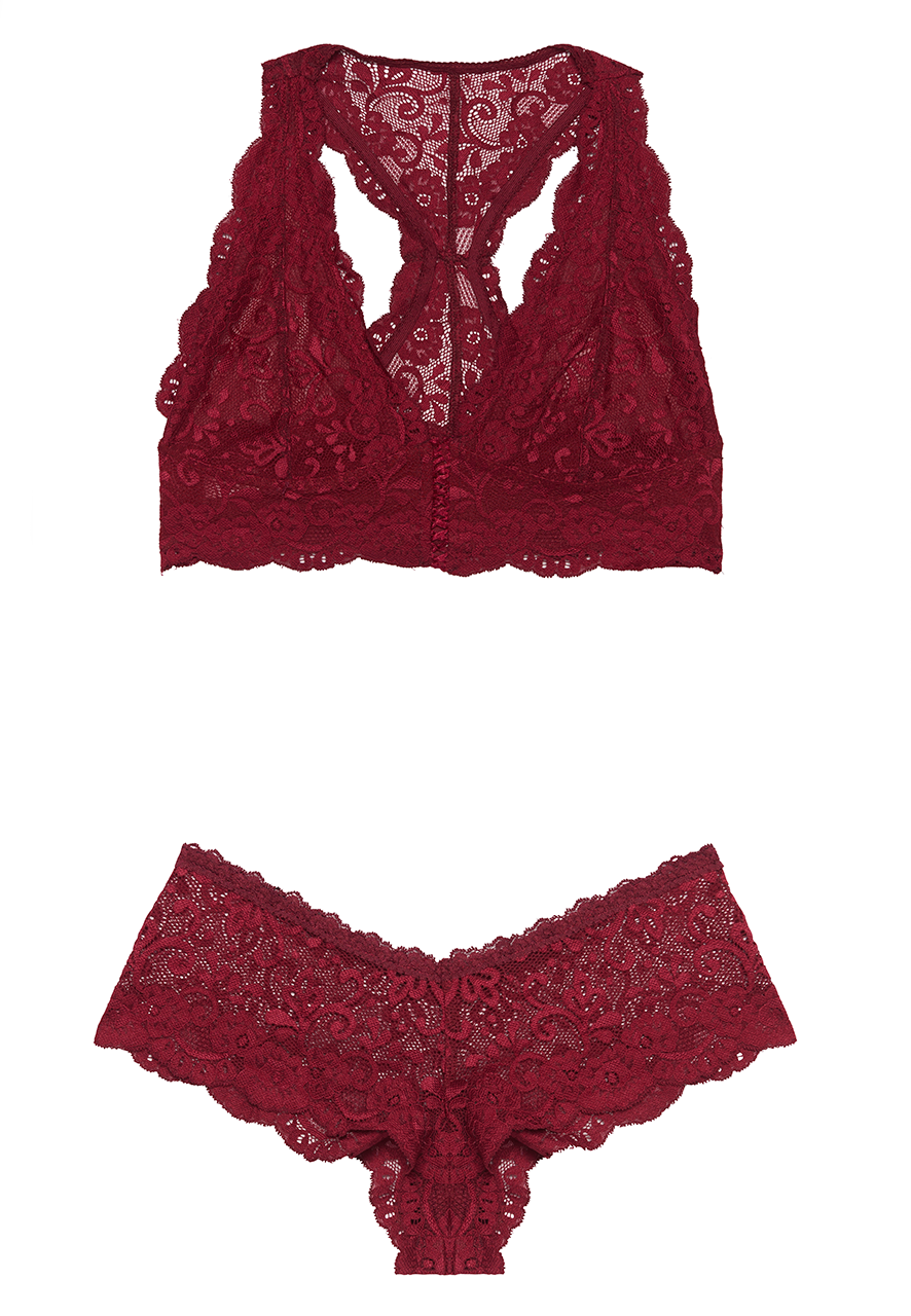 embrace the valentine’s day cliché with these red lingerie sets