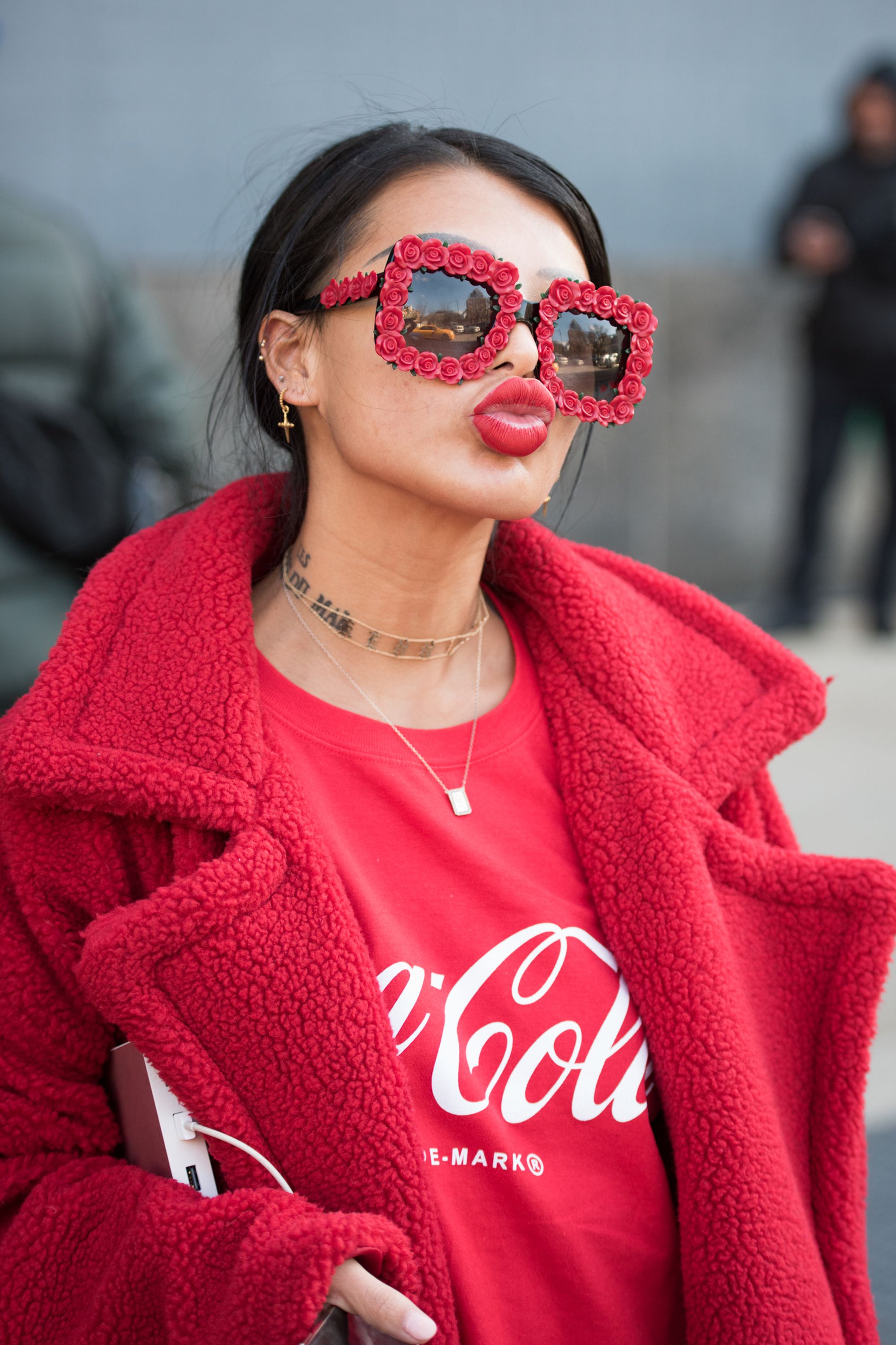 bold beauty looks are ruling nyfw street style & it’s so refreshing