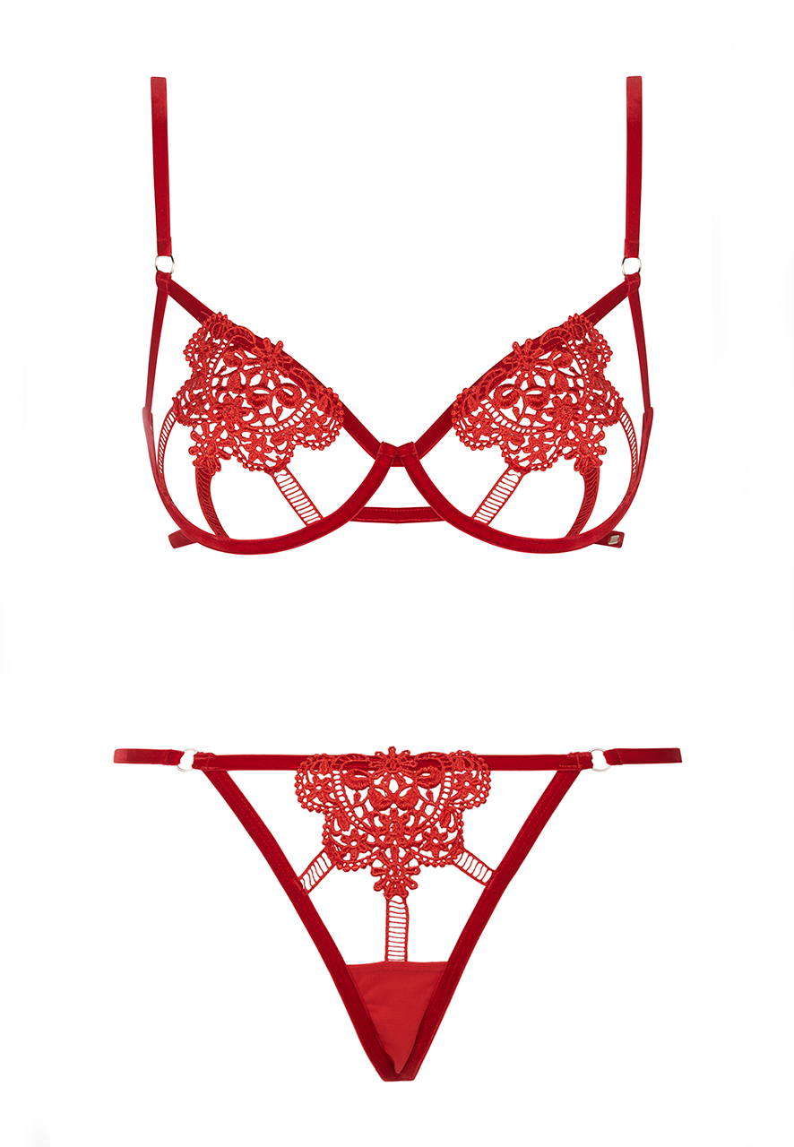 embrace the valentine’s day cliché with these red lingerie sets