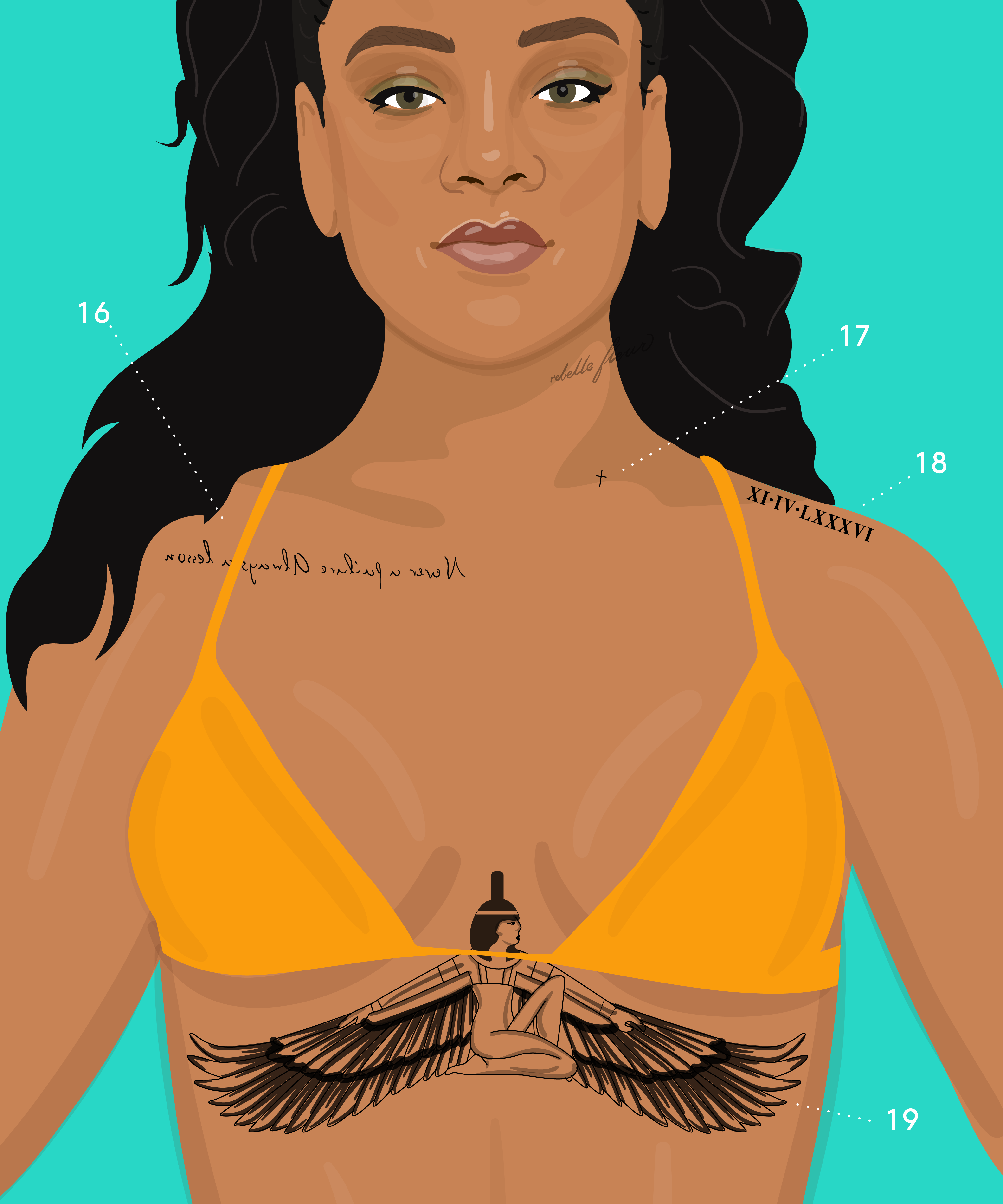 a full guide to rihanna’s best tattoos