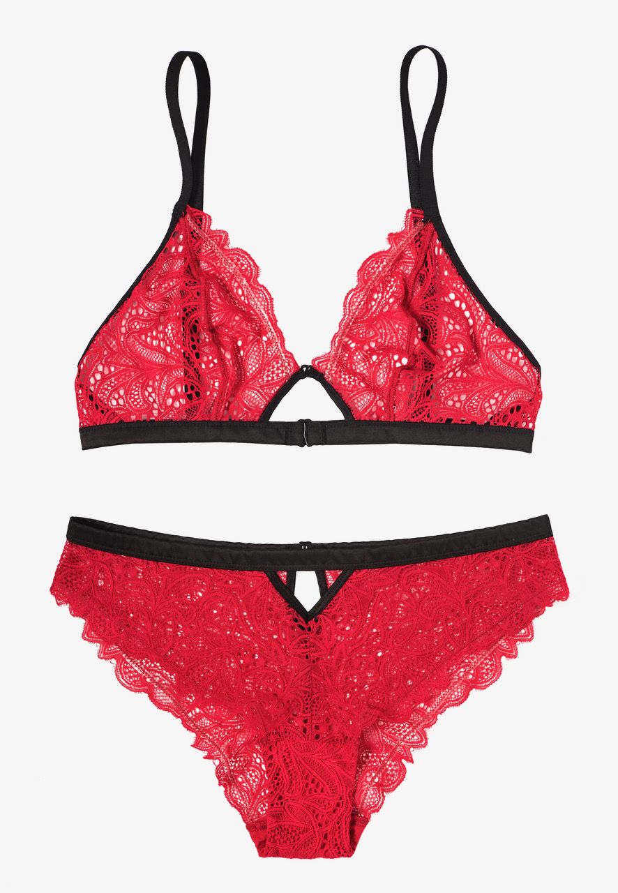 embrace the valentine’s day cliché with these red lingerie sets