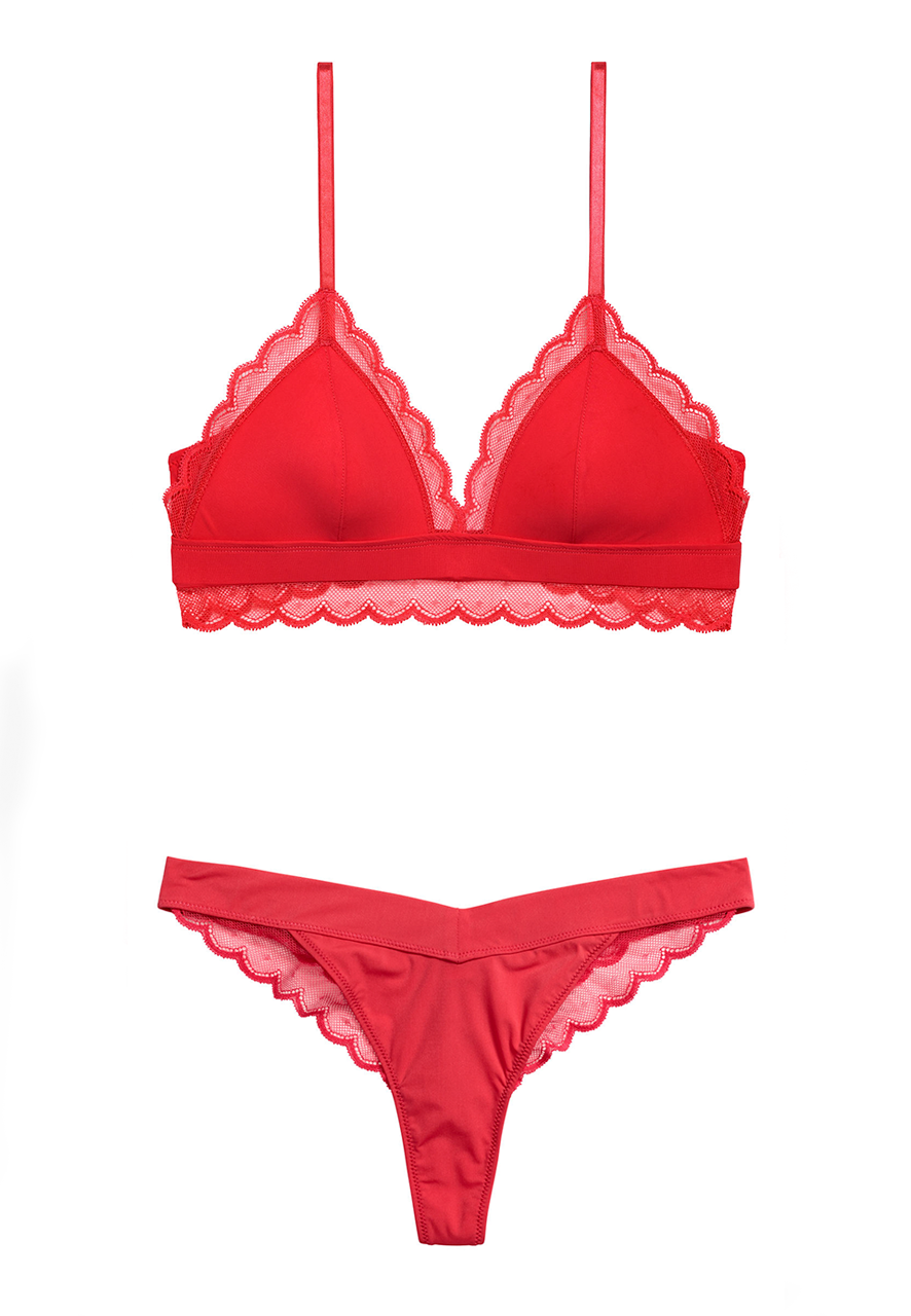 embrace the valentine’s day cliché with these red lingerie sets