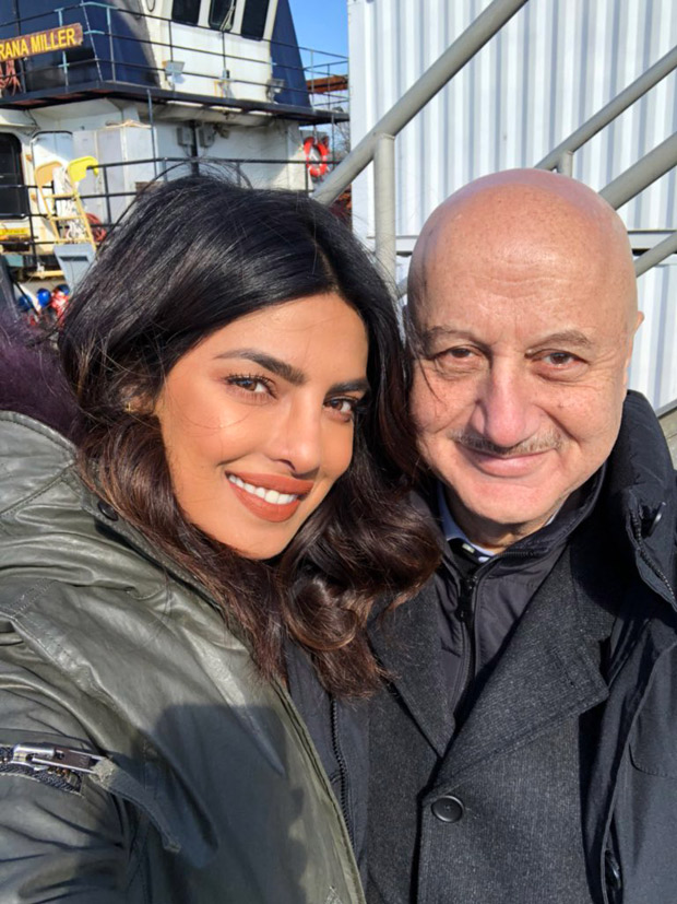 Anupam Kher meets Priyanka Chopra on the sets of Quantico 