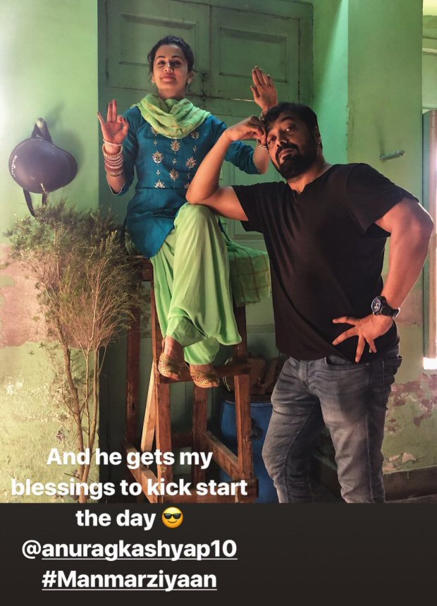 Anurag Kashyap jokingly THROWS Taapsee Pannu out of the sets of Manmarziyaan