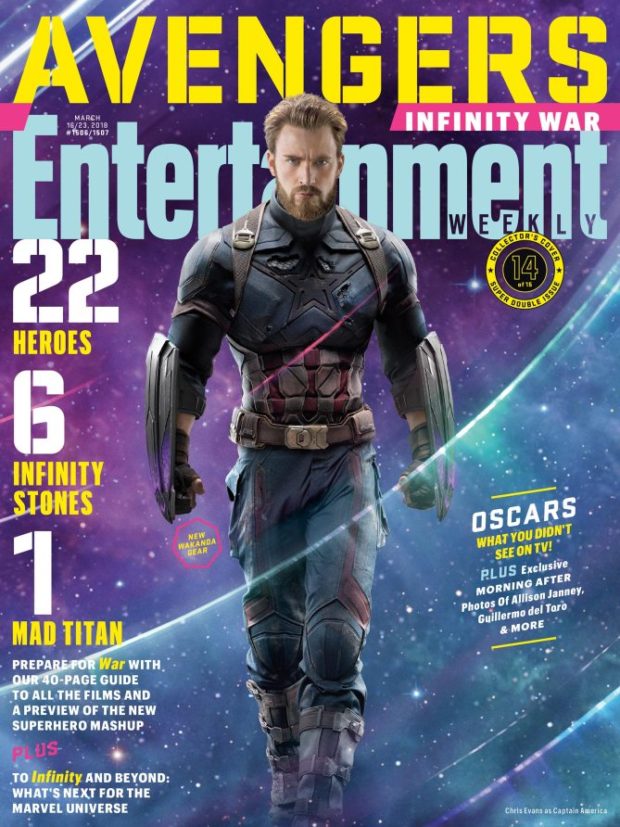 avengers: infinity war: chris evans, robert downey jr, chadwick boseman, tom holland and others take over entertainment weekly covers