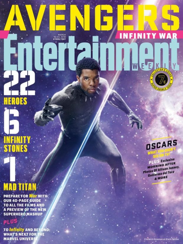 avengers: infinity war: chris evans, robert downey jr, chadwick boseman, tom holland and others take over entertainment weekly covers