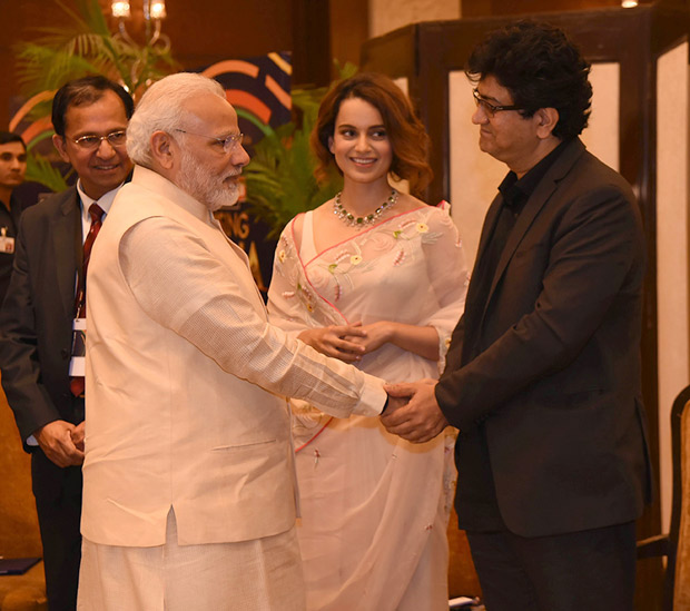 Kangana Ranaut and CBFC Chief Prasoon Joshi meet PM Narendra Modi