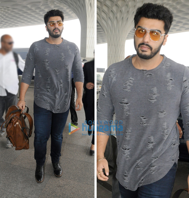 Weekly Airport Style: Deepika Padukone, Anushka Sharma, Kareena Kapoor Khan, Shahid Kapoor and Kangana Ranaut flaunt some breezy styles! Weekly Airport Style: Arjun Kapoor rocks the distressed tee with denims