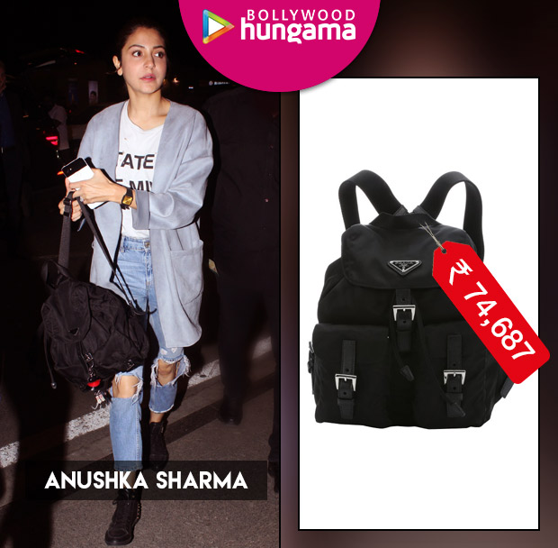 Weekly Celebrity Splurges: Anushka Sharma, Kangana Ranaut, Sonakshi Sinha, Karisma Kapoor, Vidya Balan, Malaika Arora flaunt their luxe fashion finds! Weekly Celebrity Splurges: Anushka Sharma with a Prada backpack