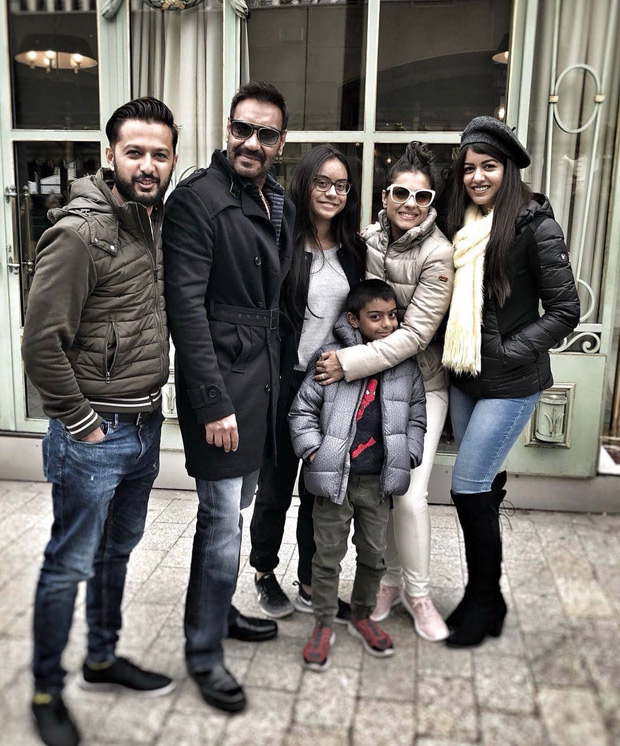 Ajay Devgn rings in his 49th birthday with Kajol, Nysa, Yug, Vatsal Sheth and Ishita Dutt in Paris