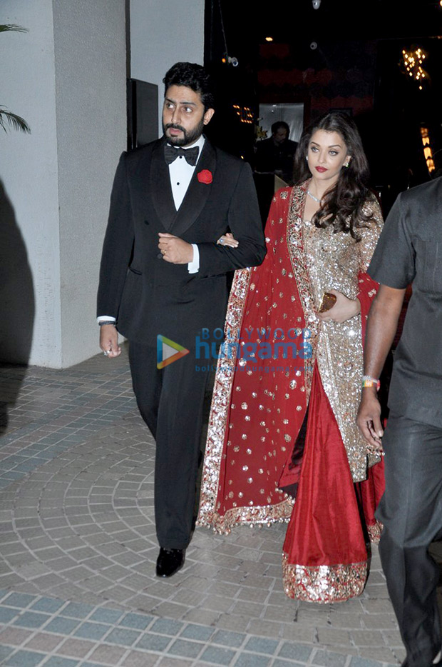 Aishwarya Rai Bachchan and Abhishek Bachchan at Ambani bash