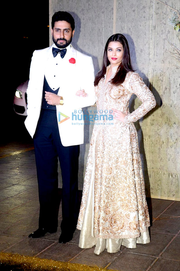 Aishwarya Rai Bachchan and Abhishek Bachchan at Manish Malhotra's 50th birthday bash