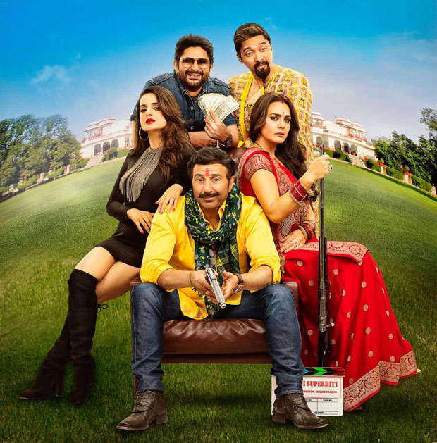 Bhayyaji Superhit is back! This new poster with Sunny Deol, Preity Zinta and Ameesha Patel is colourful and quirky