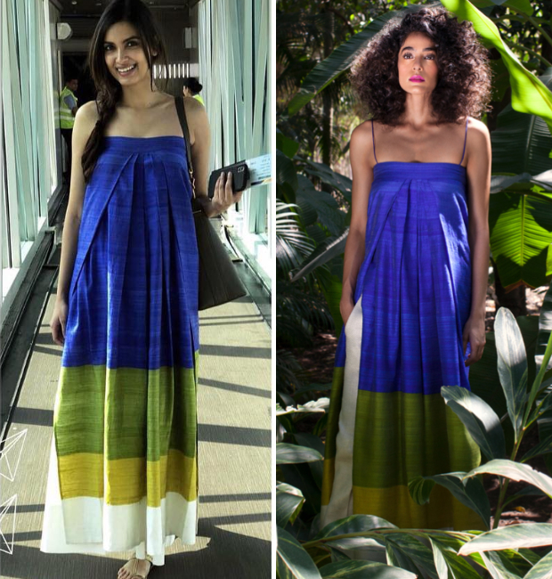 Diana Penty in Payal Khandwala maxi dress from Spring Summer 2018 collection