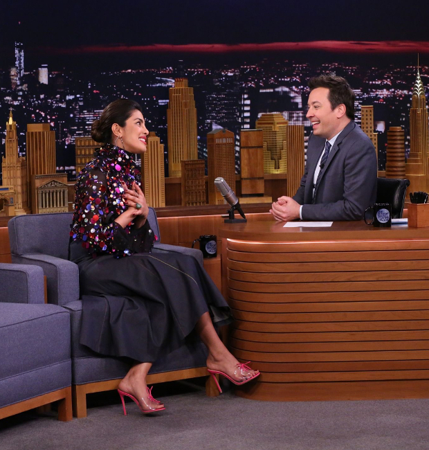 Priyanka Chopra with Jimmy Fallon