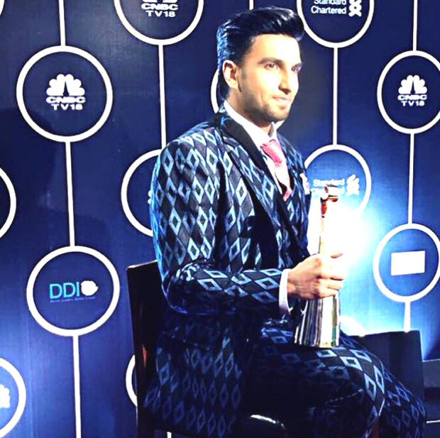 Ranveer Singh just won the Entertainment leader of the year award and he can’t keep calm