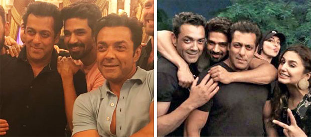 Salman Khan, Bobby Deol and other Race 3 stars come together for the birthday of Saqib Saleem [see pics and videos]