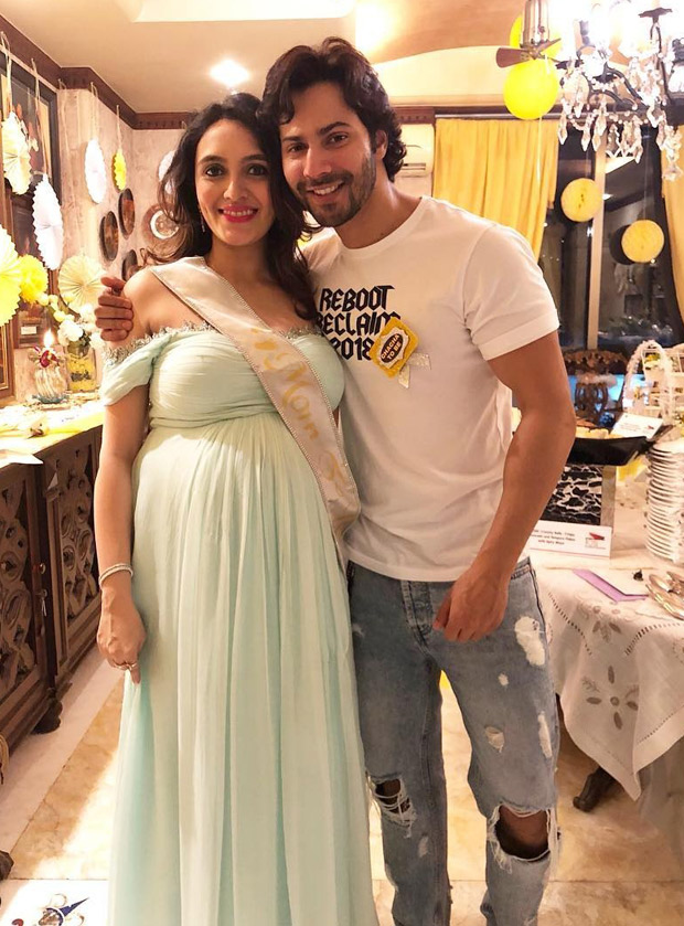 Varun Dhawan shares a lovely picture with sister-in-law Jaanvi Desai from her baby shower