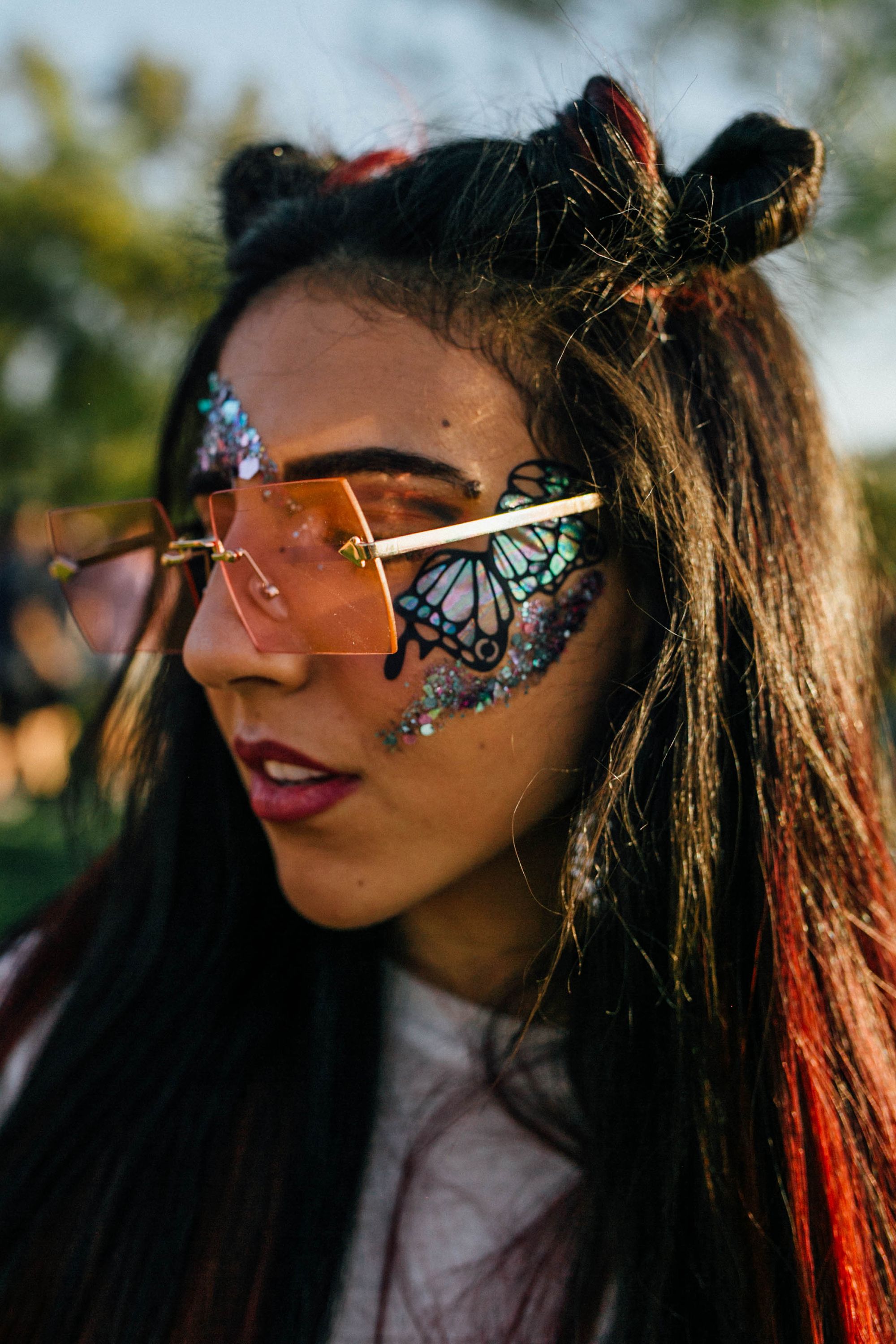 glitter was everywhere at coachella