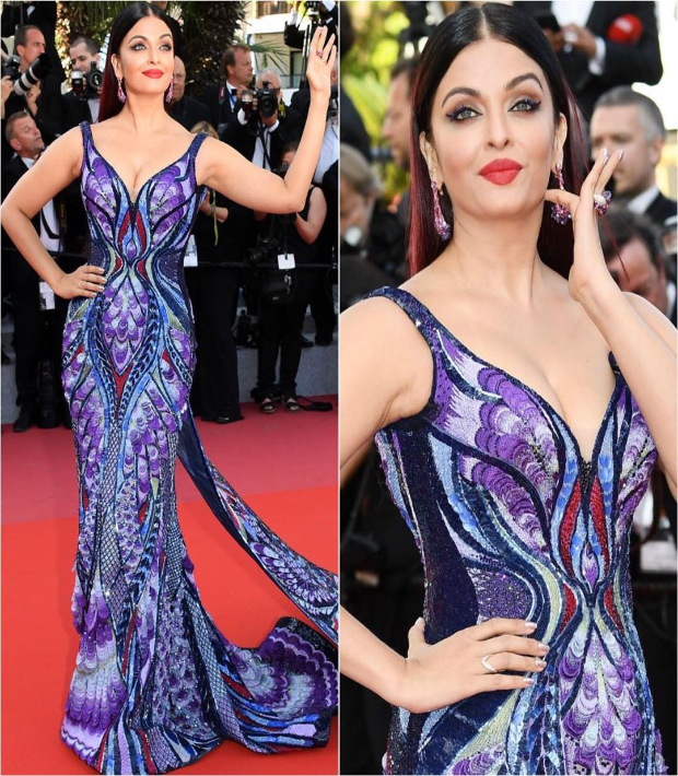 Aishwarya Bachchan in Michael Cinco infinity gown at Cannes 2018