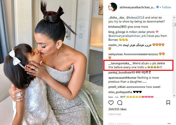 aishwarya rai bachchan gets trolled for kissing her daughter aaradhya on the lips